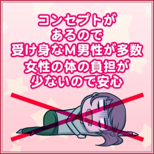痴女というコンセプトがあるので受け身男性が多い！